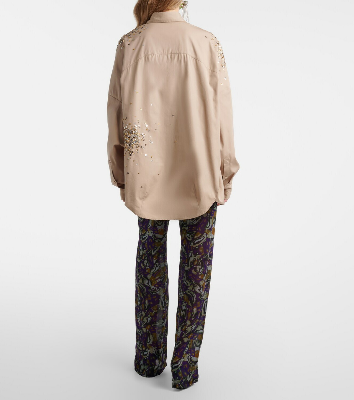 Dries Van Noten Printed wide-leg pants