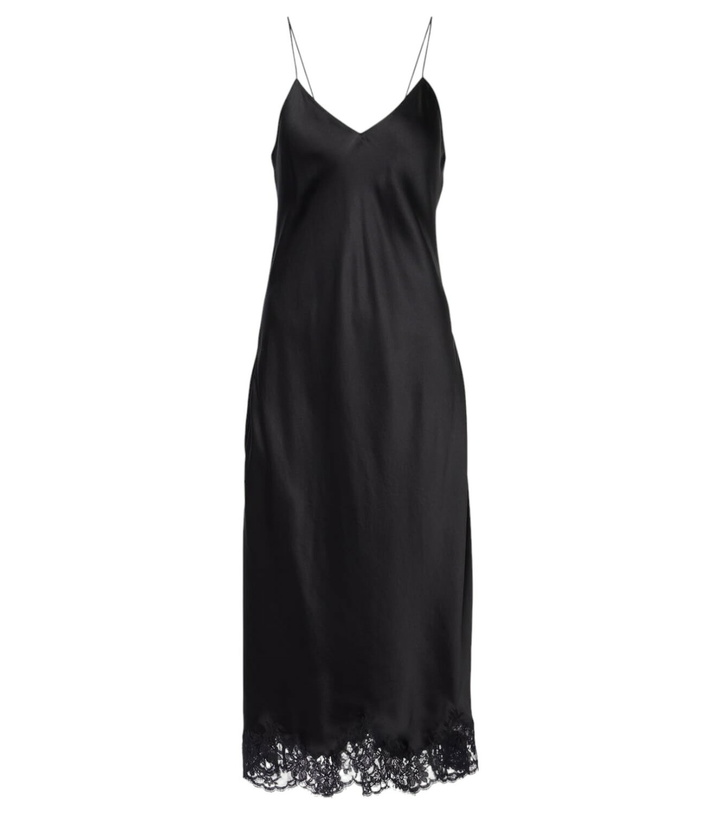 Photo: The Row Kolara lace-trimmed silk satin slip dress
