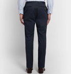 Canali - Navy Slim-Fit Cotton-Blend Suit Trousers - Blue