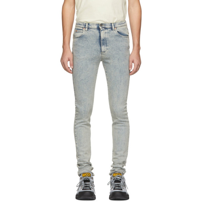 Photo: Gucci Blue Marble Bleach Skinny Jeans