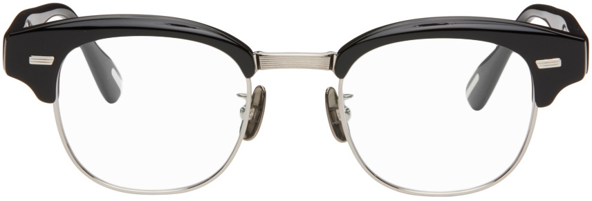 YUICHI TOYAMA. Black & Silver Oma Glasses
