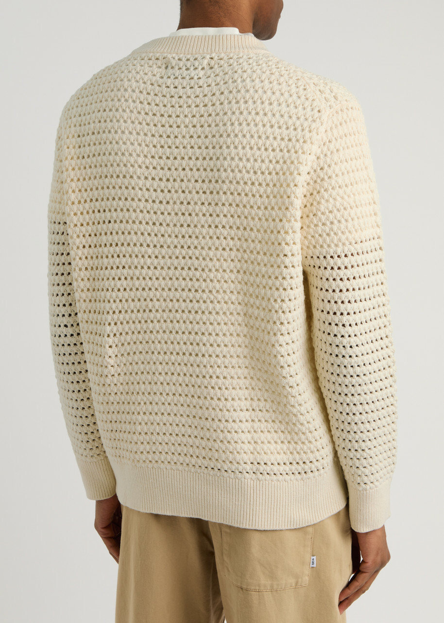 Wax London Wilde Open-knit Jumper Cream
