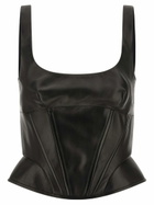 Ermanno Scervino Peplos Leather Top
