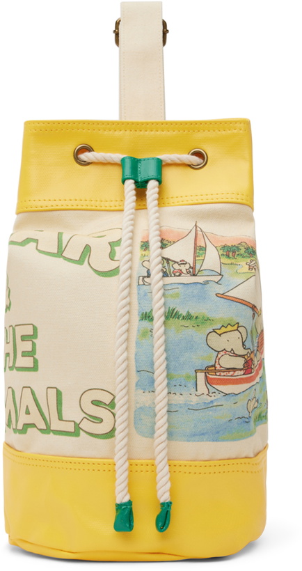 Photo: The Animals Observatory Kids Yellow & Off-White Babar Backpack