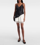 Róhe Lace-trimmed silk shorts