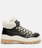 Bogner Arosa shearling-lined leather lace-up boots