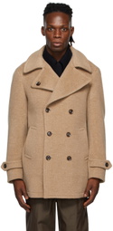 Ring Jacket Tan Double Face Herringbone Peacoat