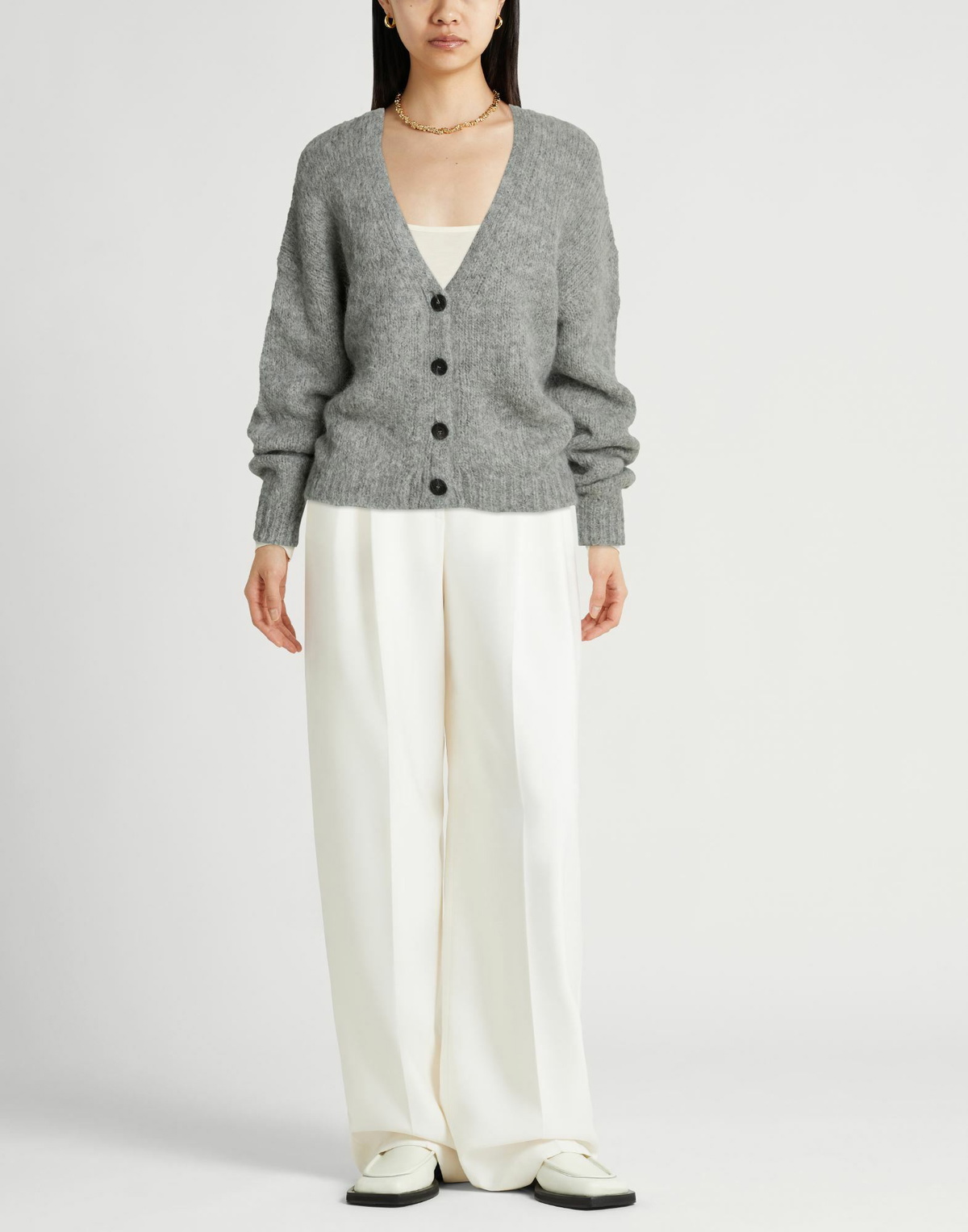 Peserico Womens Cardigan in Grey