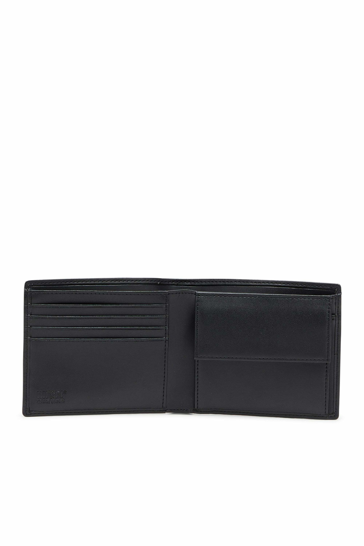 Diesel Bi-fold wallet in leather with coin pocket - Small Wallets Mens in Black