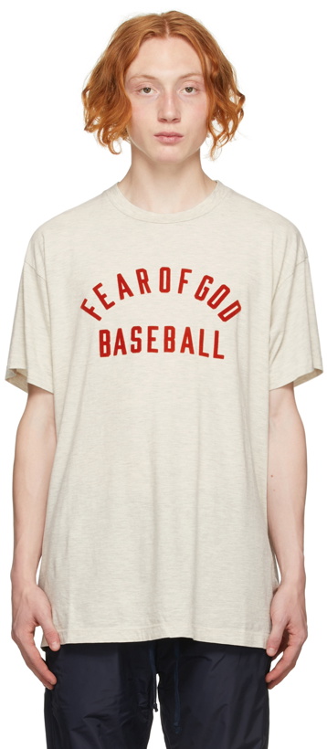 Photo: Fear of God Beige 'Baseball' Shirt