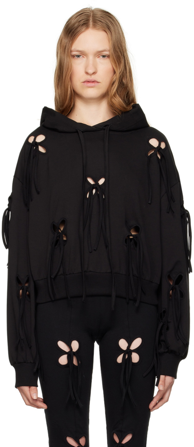 J.Kim Black Petal Hoodie