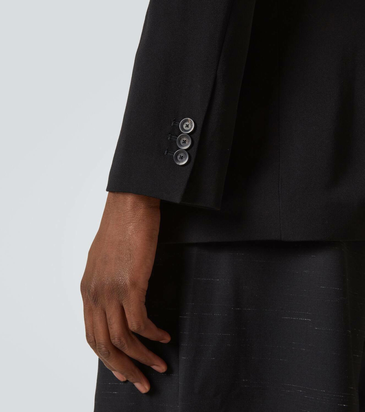 Wales Bonner Rise satin-trimmed wool tuxedo jacket Wales Bonner