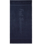 Orlebar Brown - Seymour Logo-Detailed Cotton-Terry Beach Towel - Men - Navy