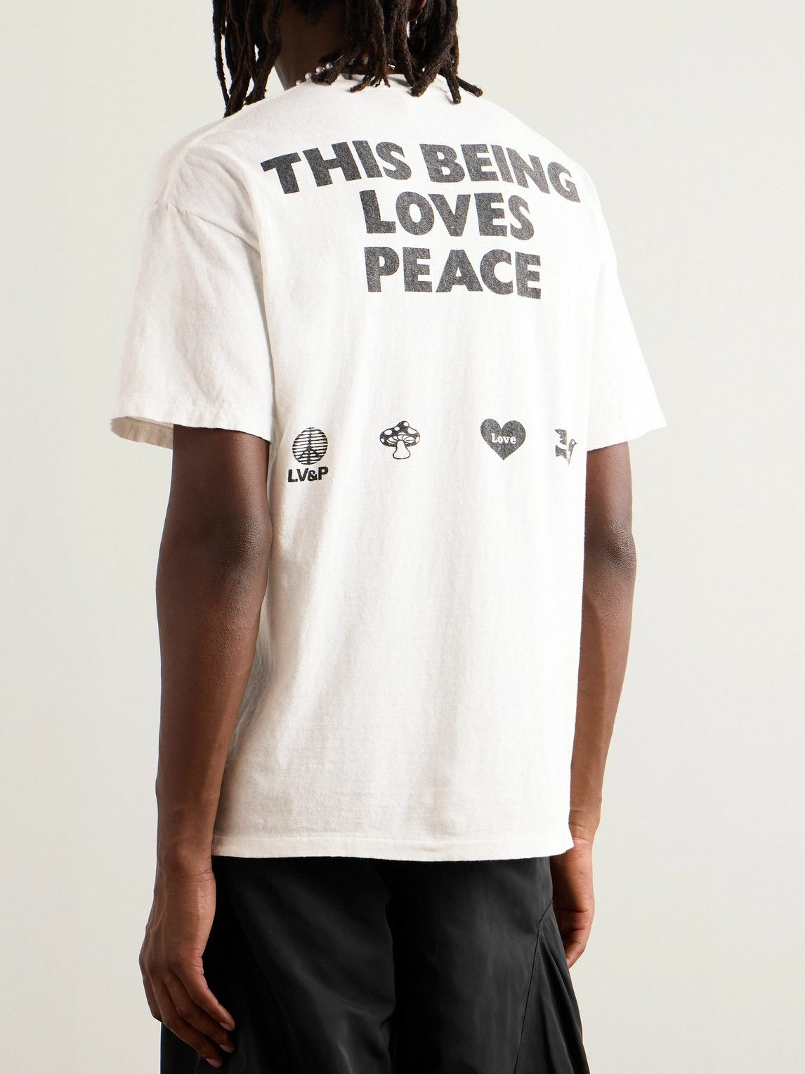READYMADE - I Love You Printed Cotton-Jersey T-Shirt - White