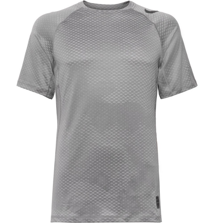 Photo: Nike Training - Pro HyperCool Dri-FIT Mesh T-Shirt - Gray