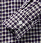 Incotex - Checked Cotton-Flannel Shirt - Blue
