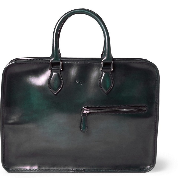 Photo: Berluti - Un Jour Leather Briefcase - Men - Green
