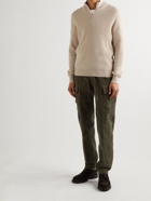 Thom Sweeney - Straight-Leg Cotton-Blend Corduroy Cargo Trousers - Green