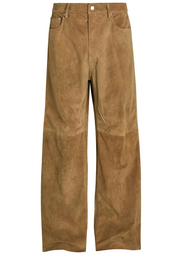 Photo: Rick Owens Geth Wide-leg Suede Trousers Brown