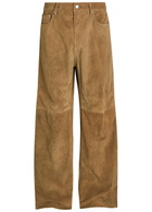 Rick Owens Geth Wide-leg Suede Trousers Brown