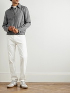 Incotex - Brushed Wool-Blend Flannel Bomber Jacket - Gray