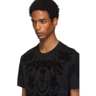 Dolce and Gabbana Black Logo Flocked T-Shirt
