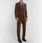 Kingsman - Brown Slim-Fit Stretch-Cotton and Cashmere-Blend Corduroy Suit Trousers - Brown