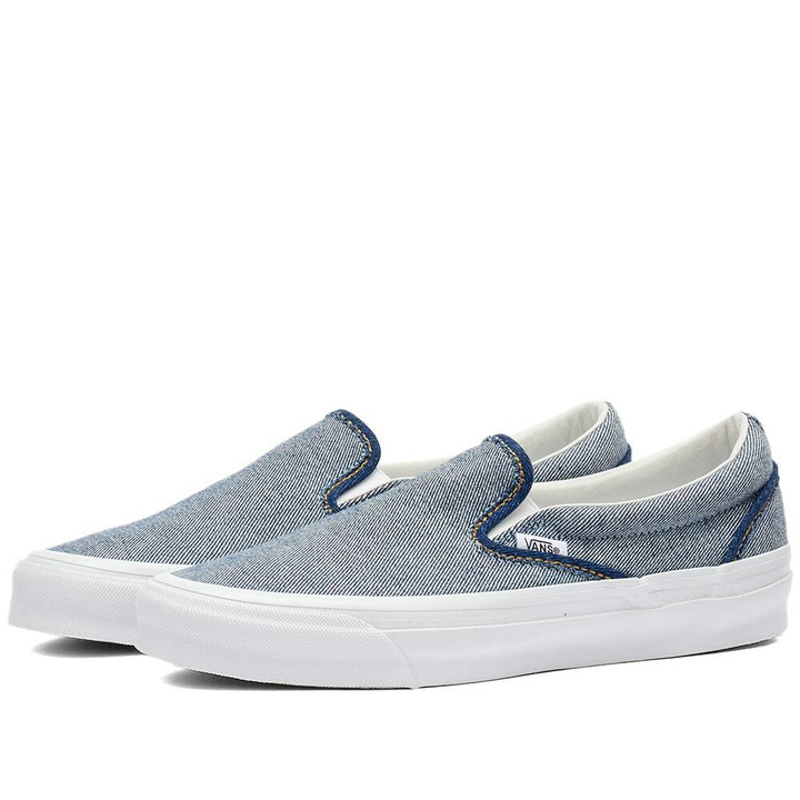 Photo: Vans Vault Men's UA OG Classic Slip-On LX Sneakers in Denim Indigo