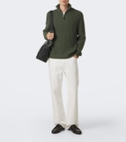 Allude Wool and cashmere half-zip sweater