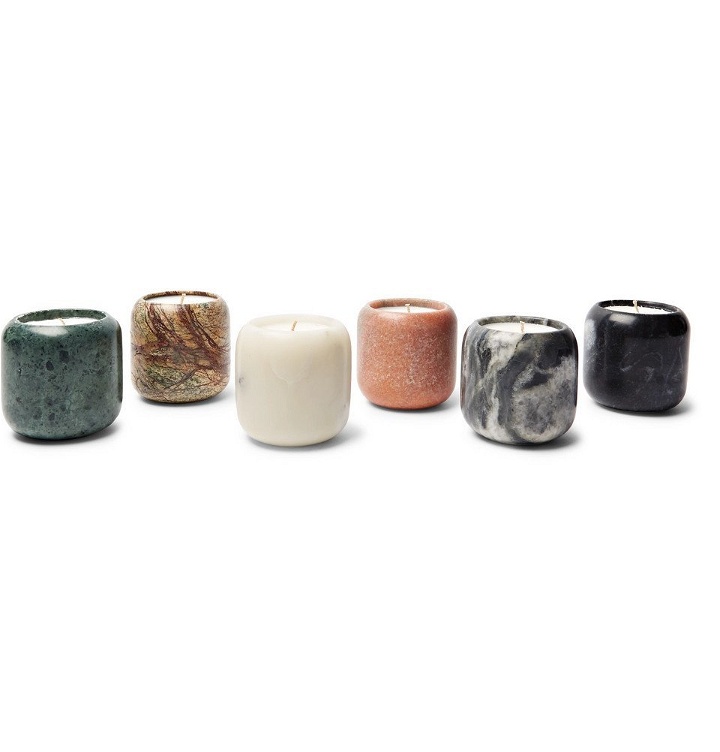 Photo: Tom Dixon - Materialism Stone Scented Candle Set, 6 x 120g - Men - Colorless