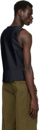 Mugler Black Corseted Tank Top