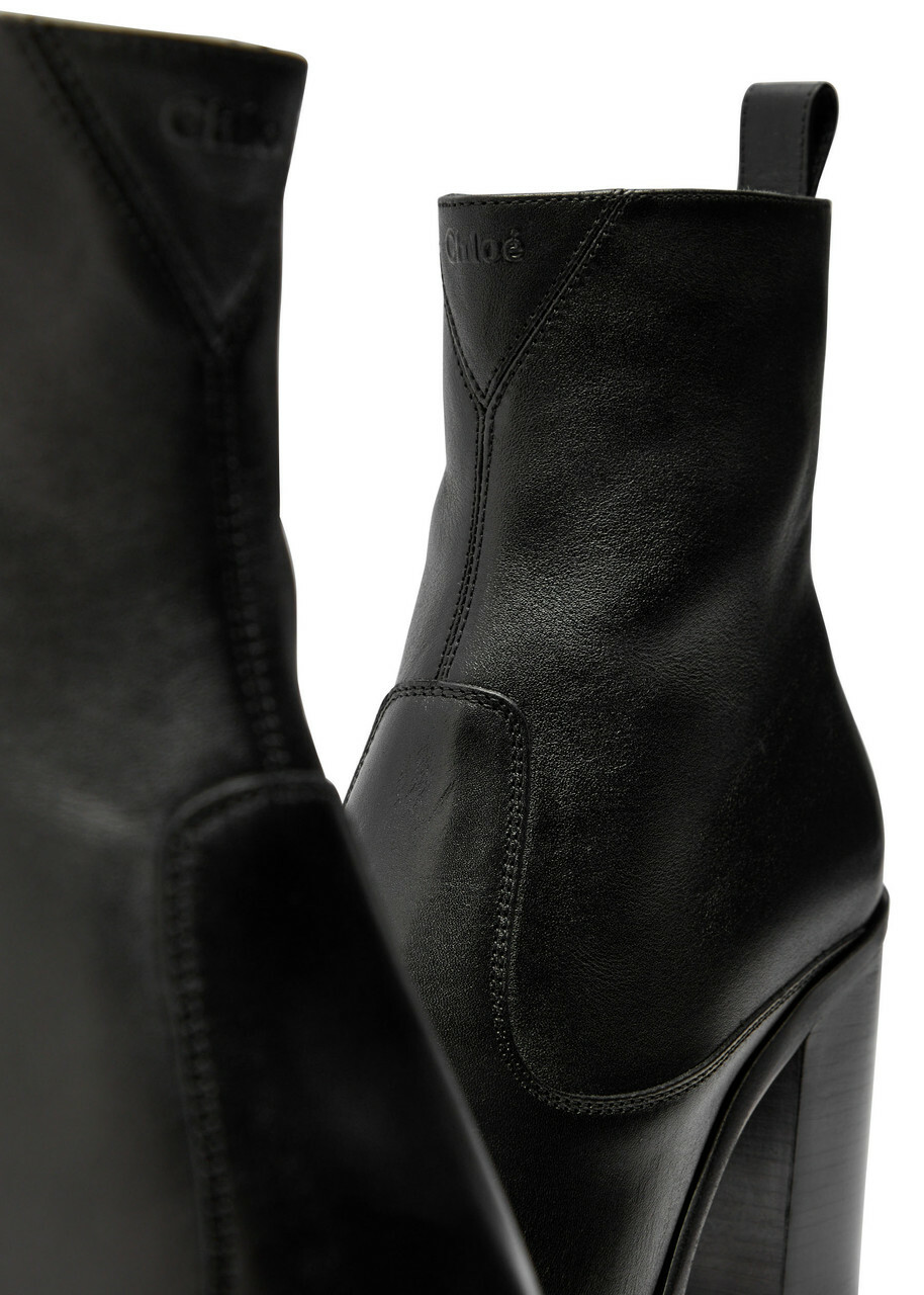 Chloe Phoenix 90 Leather Ankle Boots Black
