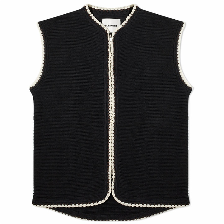 Photo: Jil Sander+ Men's Jil Sander Plus Recycled Knit Vest in Black