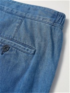 Orlebar Brown - Bulldog Slim-Fit Cotton-Chambray Shorts - Blue