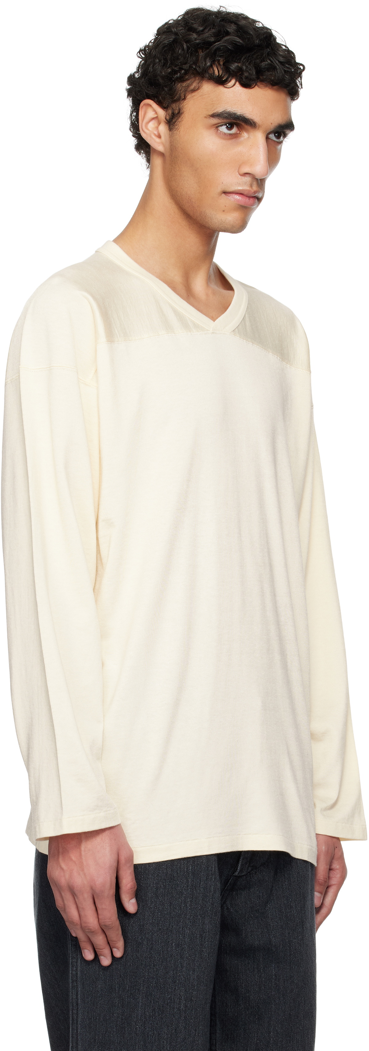 nanamica Off-White Rayon Cotton L/S T-shirt Nanamica