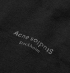 Acne Studios - Logo-Print Garment-Dyed Cotton-Jersey T-Shirt - Men - Black