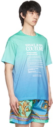 Versace Jeans Couture Blue Cotton T-Shirt