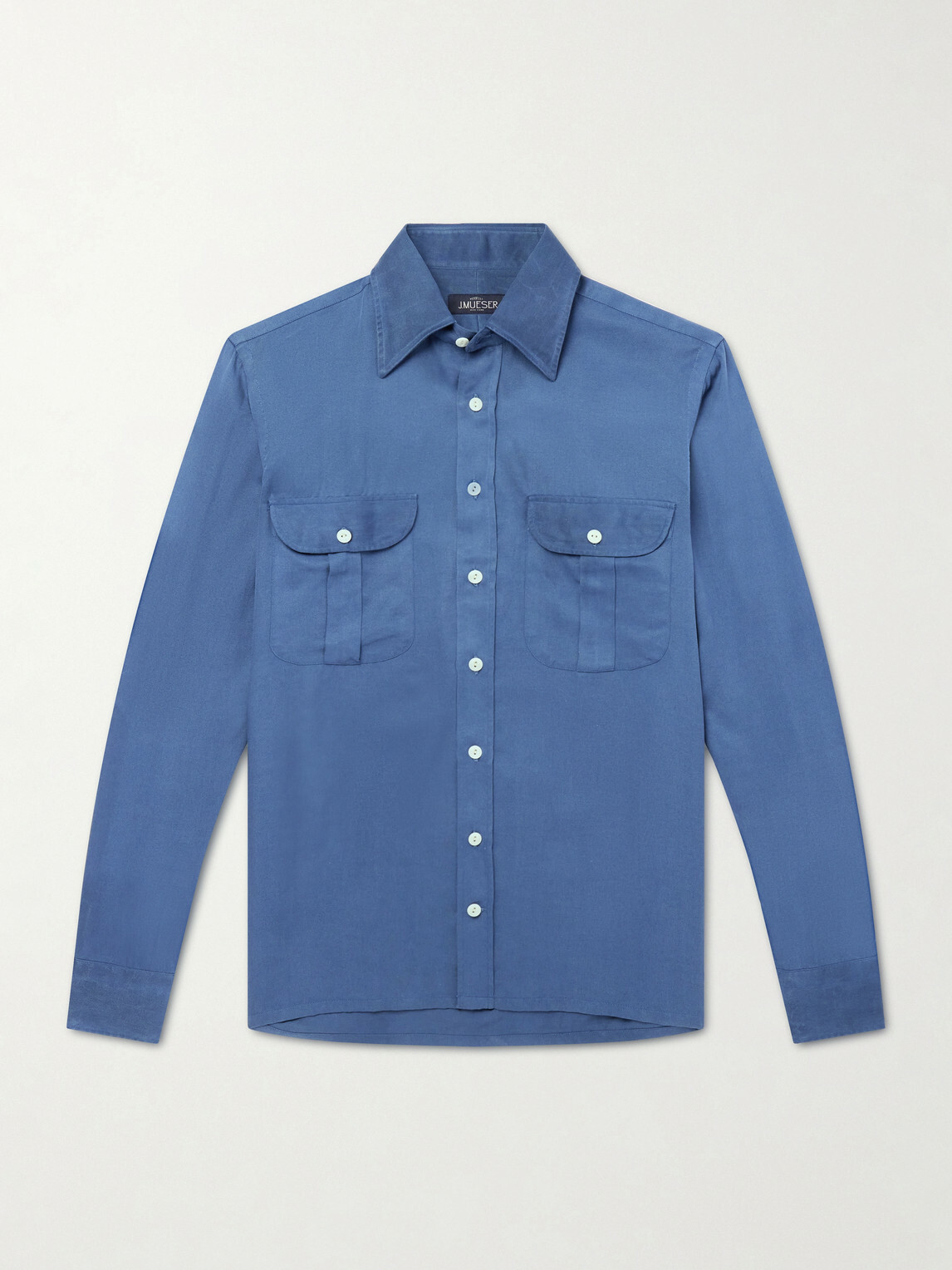 J. Mueser - TENCEL™ Lyocell-Twill Shirt - Blue