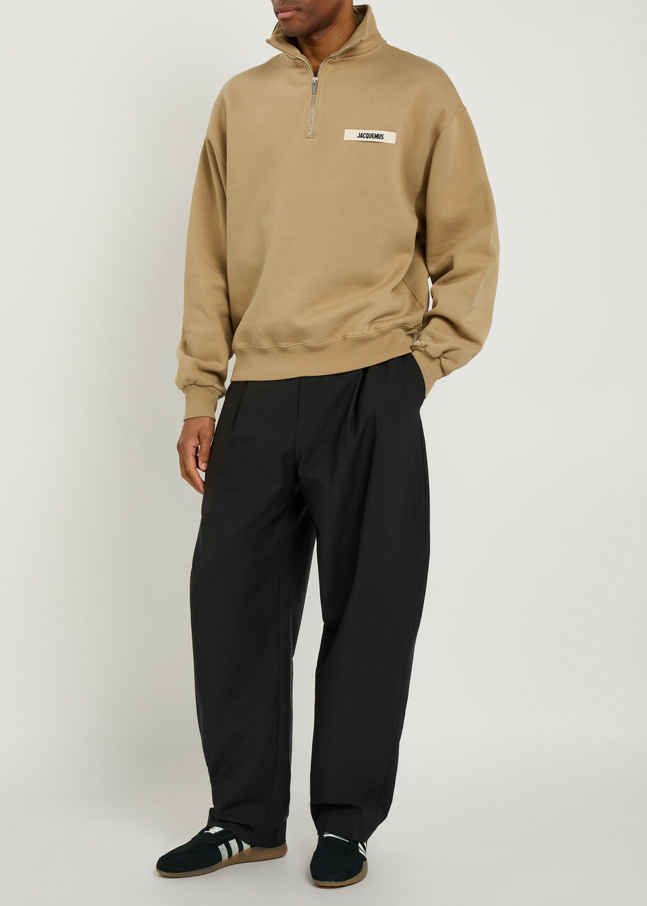 Jacquemus Le Camionneur Gros Grain Cotton Sweatshirt Beige