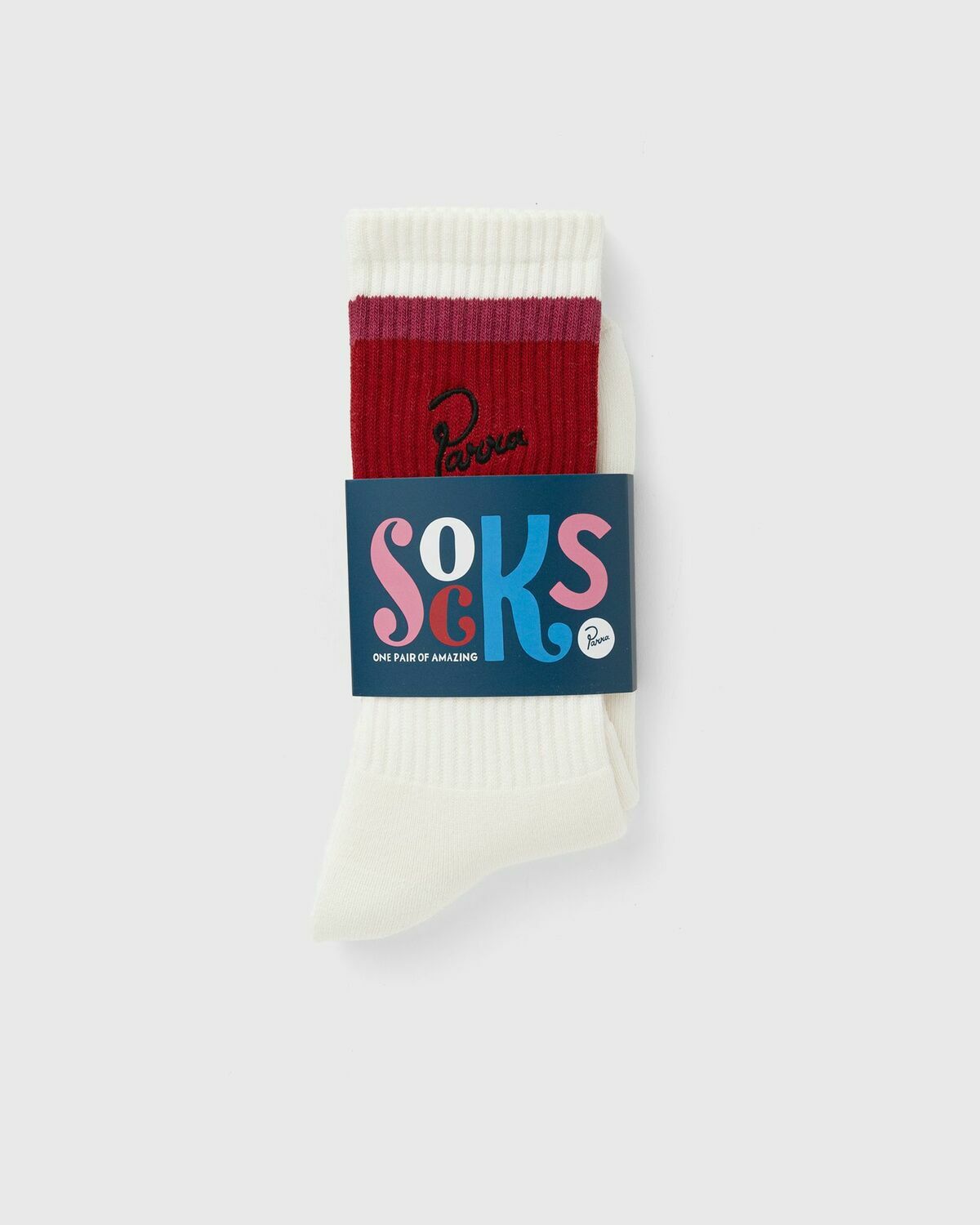 By Parra SIGNATURE STRIPED CREW SOCKS red/white Men