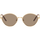 Fendi Gold FF Diamonds Sunglasses