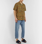 Beams Plus - Camp-Collar Printed Cotton Shirt - Tan