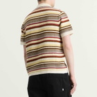 NN07 Men's Lars Stripe Polo Cardigan in Ivory