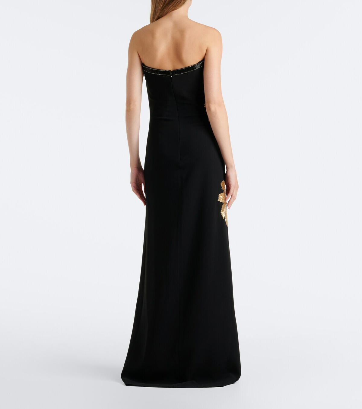 Costarellos Terrin embellished crêpe gown