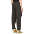 Enfants Riches Deprimes Black and White Striped Wool Japanese Railroad Trousers