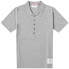 Thom Browne Men's Relaxed Fit Polo Shirt in Light Grey