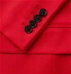 Versace - Red Slim-Fit Stretch-Wool Twill Suit Jacket - Red