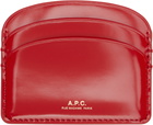 A.P.C. Red Demi-Lune Card Holder