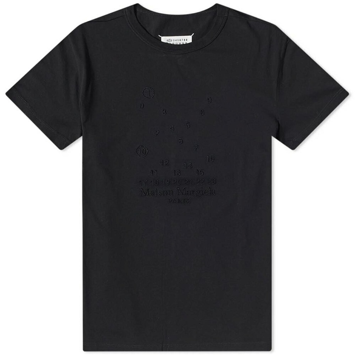 Photo: Maison Margiela Men's Embroidered Numbers Logo T-Shirt in Anthracite