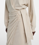 Marant Etoile Draped cotton jersey sweatshirt dress
